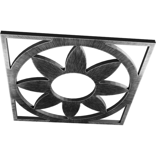 Blume Architectural Grade PVC Pierced Ceiling Medallion, Antiqued Silver, 16OD X 5 1/2ID X 1/2P